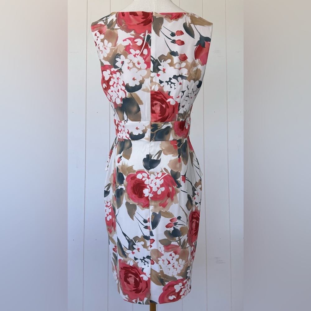 Connected Apparel Tailored Silhouette Floral Dress Size 8 - Picture 5 of 9